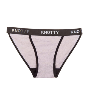 Grey Cotton Knotty Banded Briefs