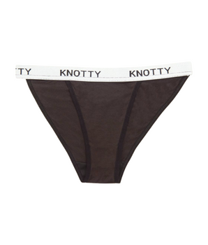 Black Cotton Knotty Banded Briefs