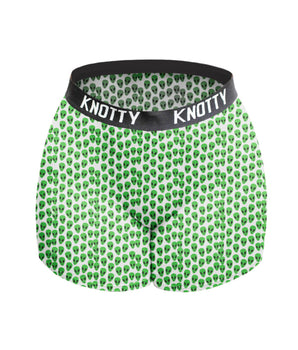 White & Green Aliens Boxer