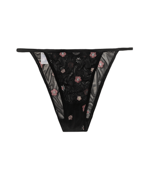 Sheer Floral-Embroidered Bikini