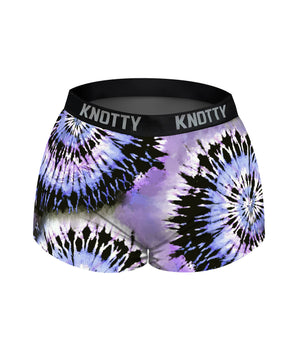 AiraModal™ Amethyst Spiral Tie-Dye Boxer Boyshort