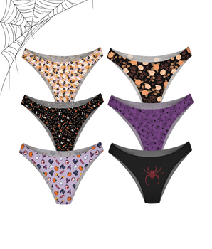 6 Pack Spooky High-Cut Briefs Bundle