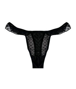 Obsidian Heart Lace Thong