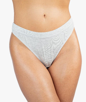 AiraModal™ Heather Grey Mid-Rise Thong