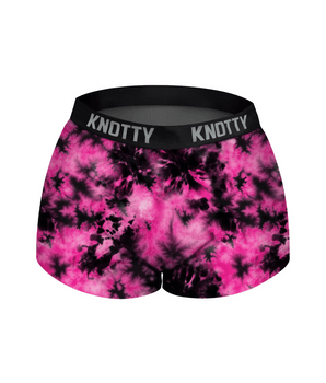 AiraModal™ Pink Punk Rock Tie-Dye Boxer Boyshort