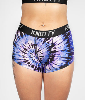 AiraModal™ Amethyst Spiral Tie-Dye Boxer Boyshort
