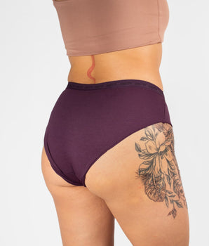 Basic Plum Cotton Knotty Brief