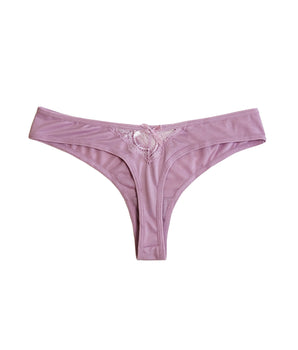 Periwinkle Lined Lace Thong