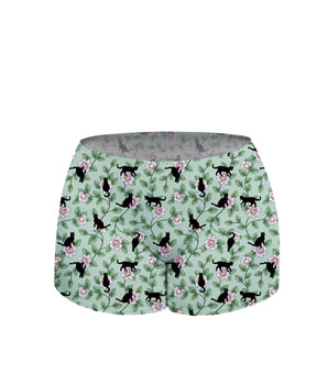 AiraModal™ Floral Felines Boxer Boyshort