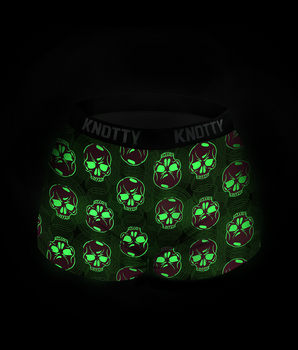 AiraModal™ Hypnotic Skull Glowing Boxer Boyshort