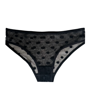 Midnight Polka Dot Mesh Bikini