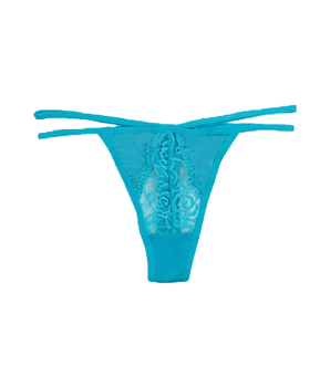 Double Strap Aqua Lace Thong