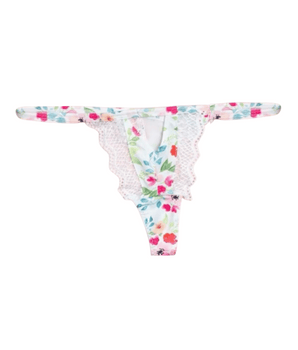 Painted Floral Peek-a-Boo Thong