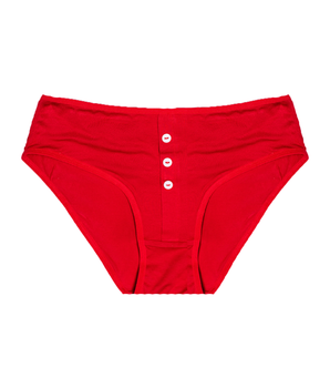 Cherry Full-Coverage Button Brief